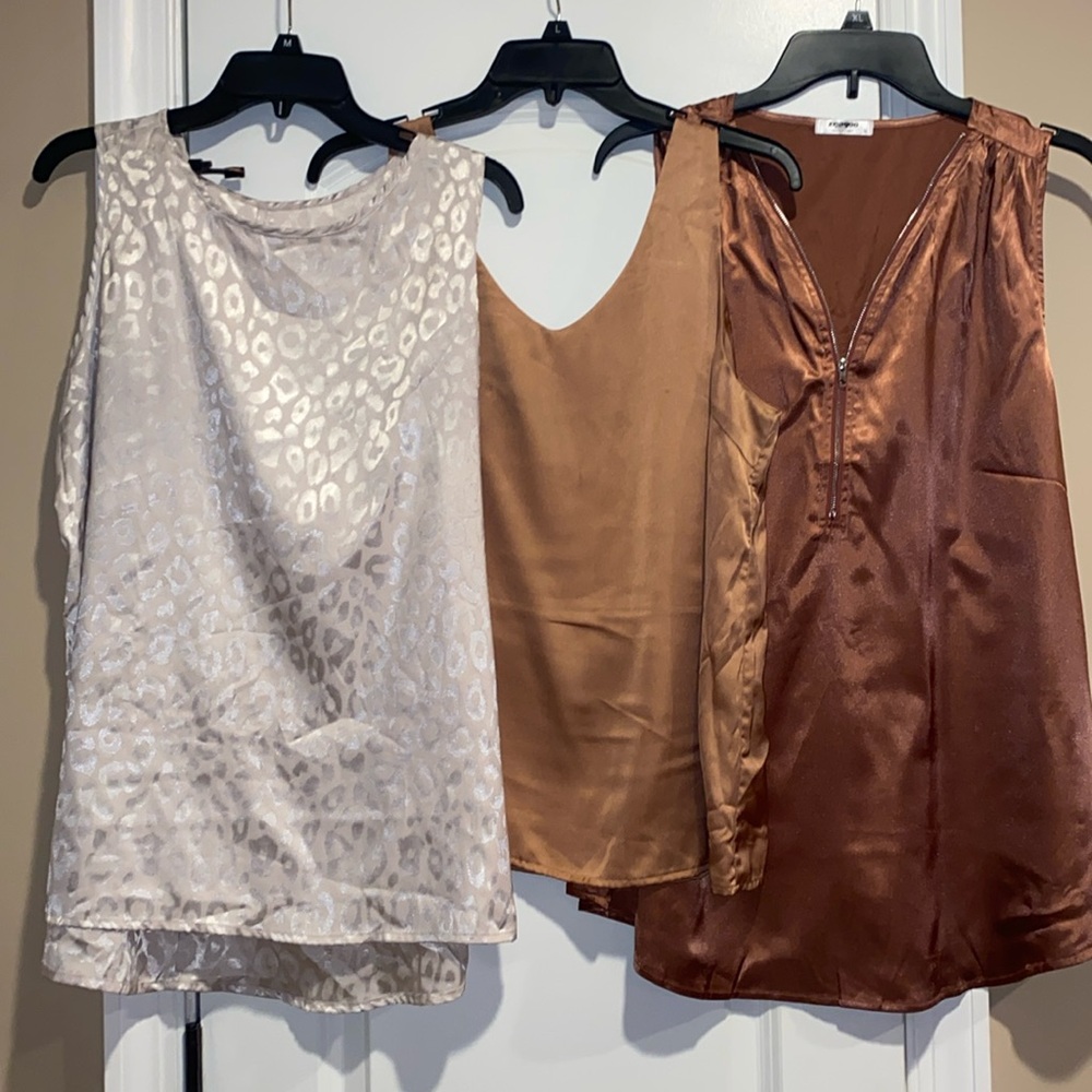 ✨ 3 Silky Flowy Tanks ✨
